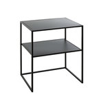Paris Prix Table d'Appoint en Métal  Cromano  60cm Noir