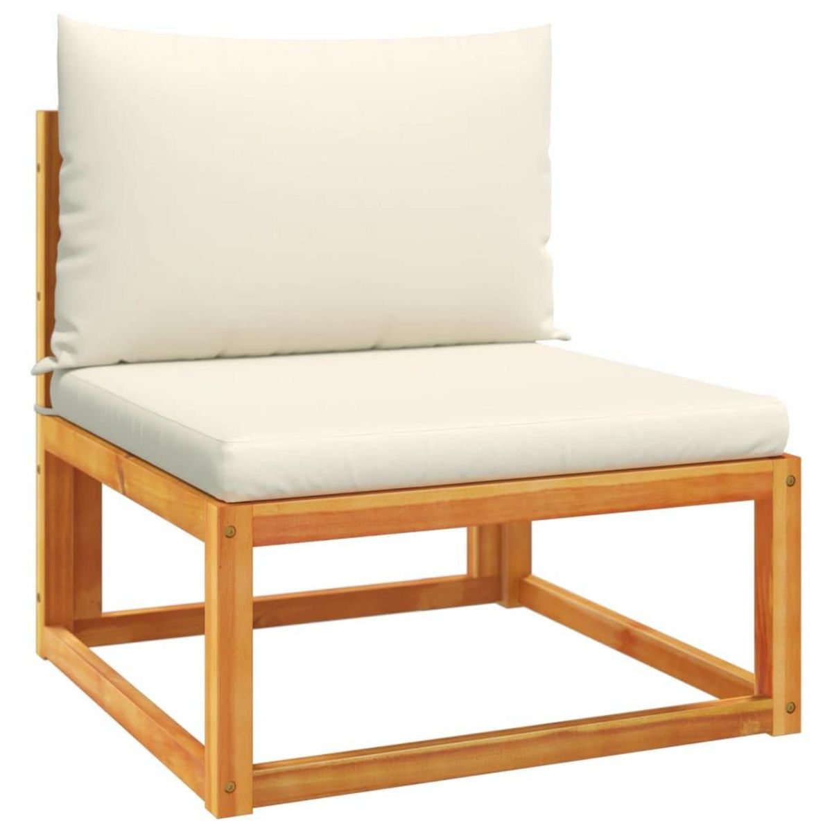 VIDAXL Salon de jardin avec coussins 5 pcs Bois d'acacia solide