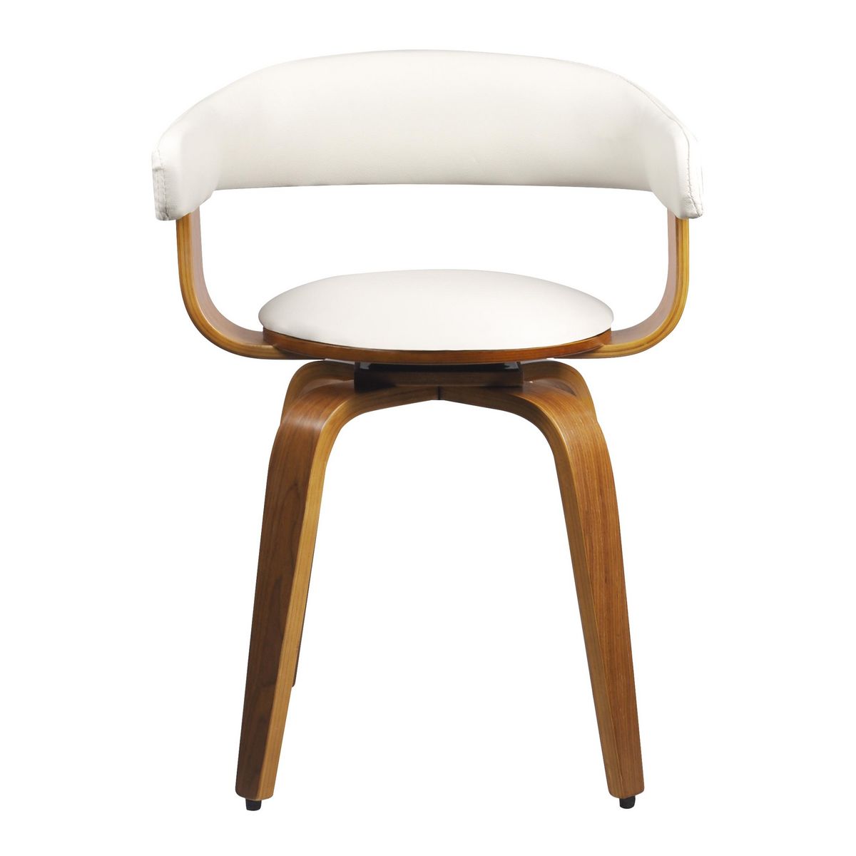 Rendez vous déco Chaise avec accoudoirs en cuir synthétique noir - Harold