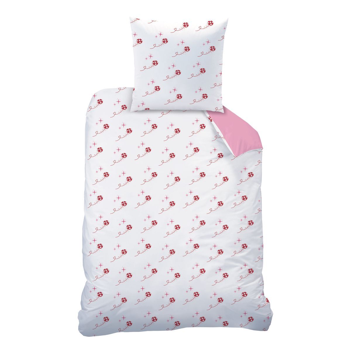 Miraculous Parure housse de couette enfant en coton 57 fils MIRACULOUS LADYBUG