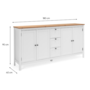 Voir la diapositive 5 : CONCEPT USINE Buffet scandinave avec rangements 180cm SKADAR