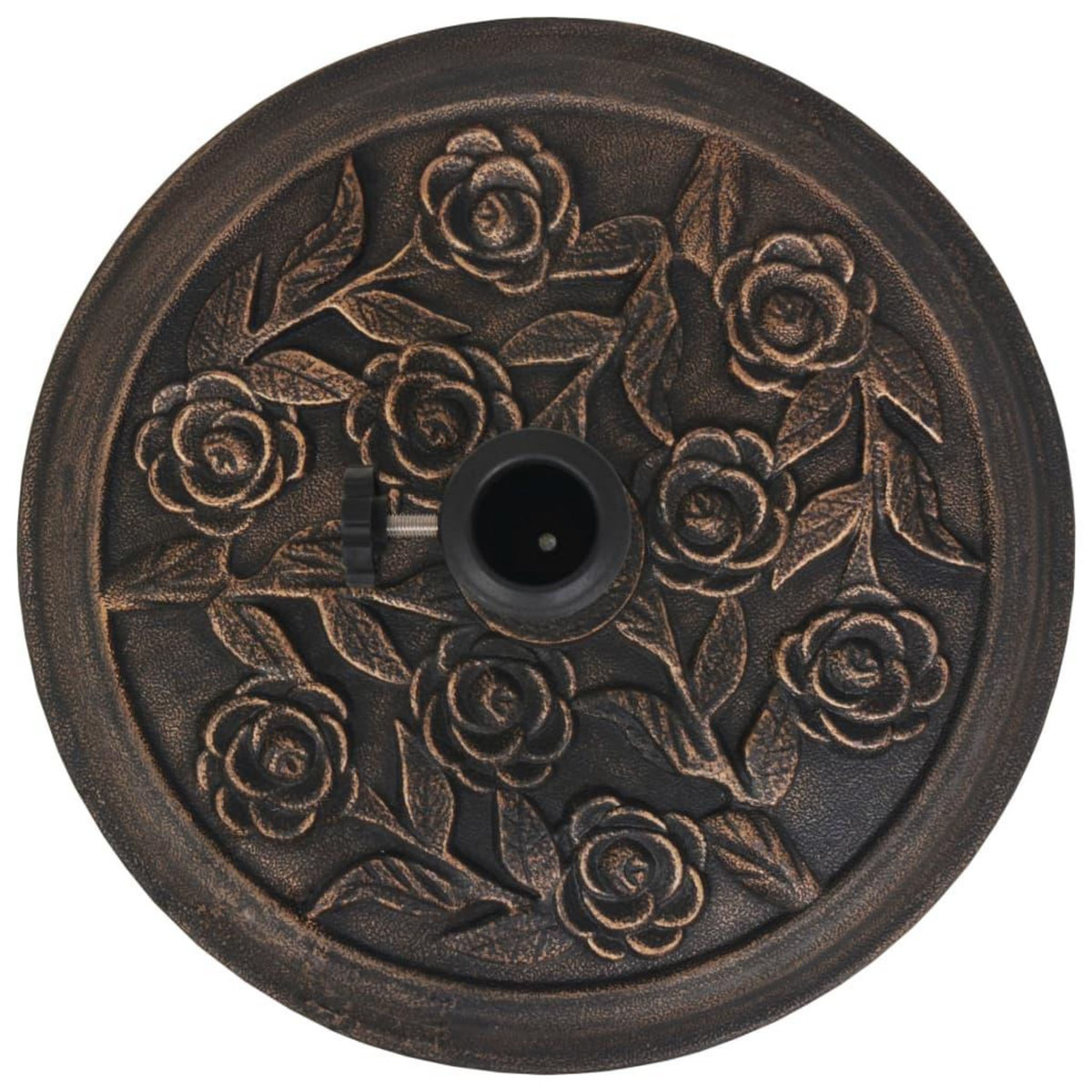 VIDAXL Socle de parasol Resine Rond Bronze 9 kg