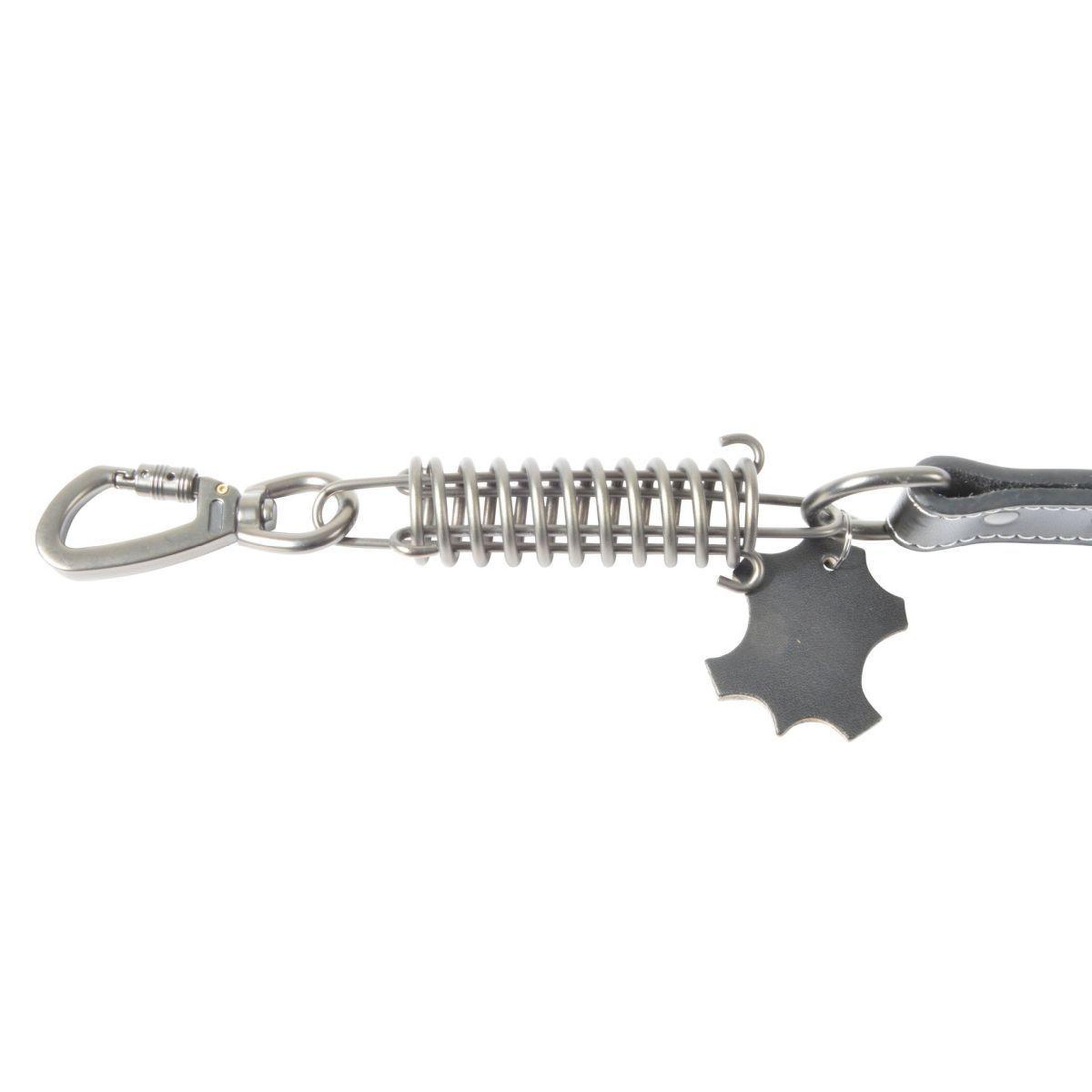 Voir la diapositive 2 : LOVE STORY Laisse pour chien anti à-coups  cuir  50cm noir