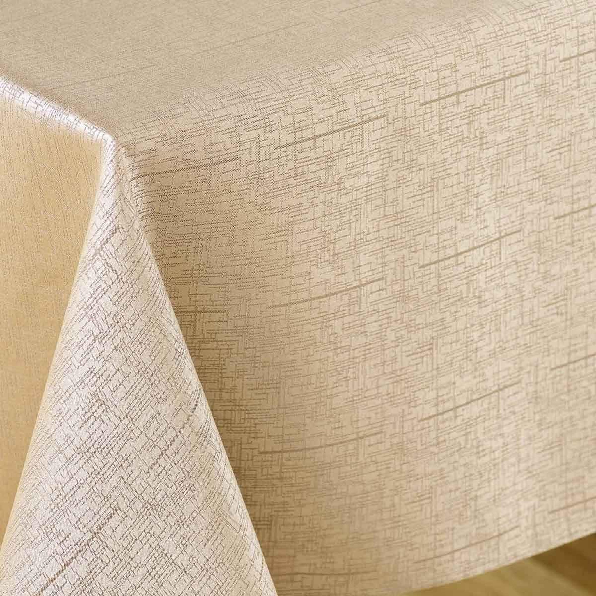 Voir la diapositive 2 : Douceur d'Intérieur Nappe jacquard déco  debbie  140x240cm or