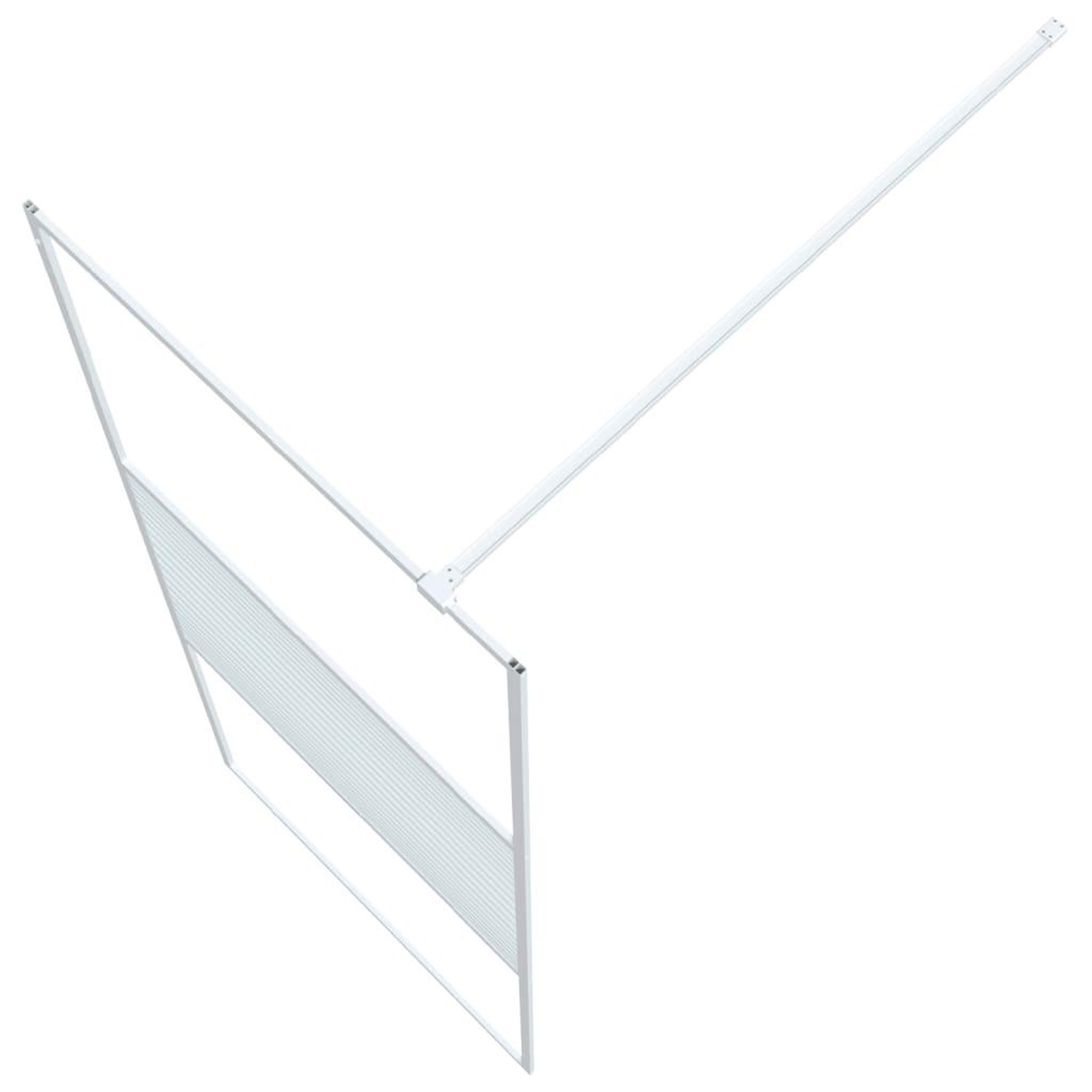 Voir la diapositive 5 : VIDAXL Paroi de douche Blanc 80x195 cm Verre ESG transparent
