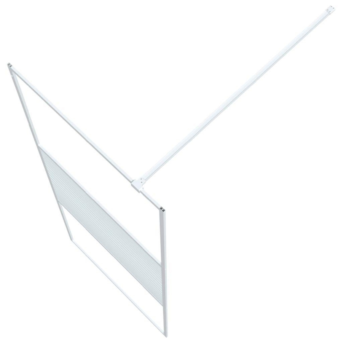 VIDAXL Paroi de douche Blanc 80x195 cm Verre ESG transparent