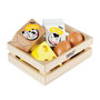 Voir la diapositive 1 : BIGJIGS Bigjigs - Wooden Eggs and Milk in a crate T0103