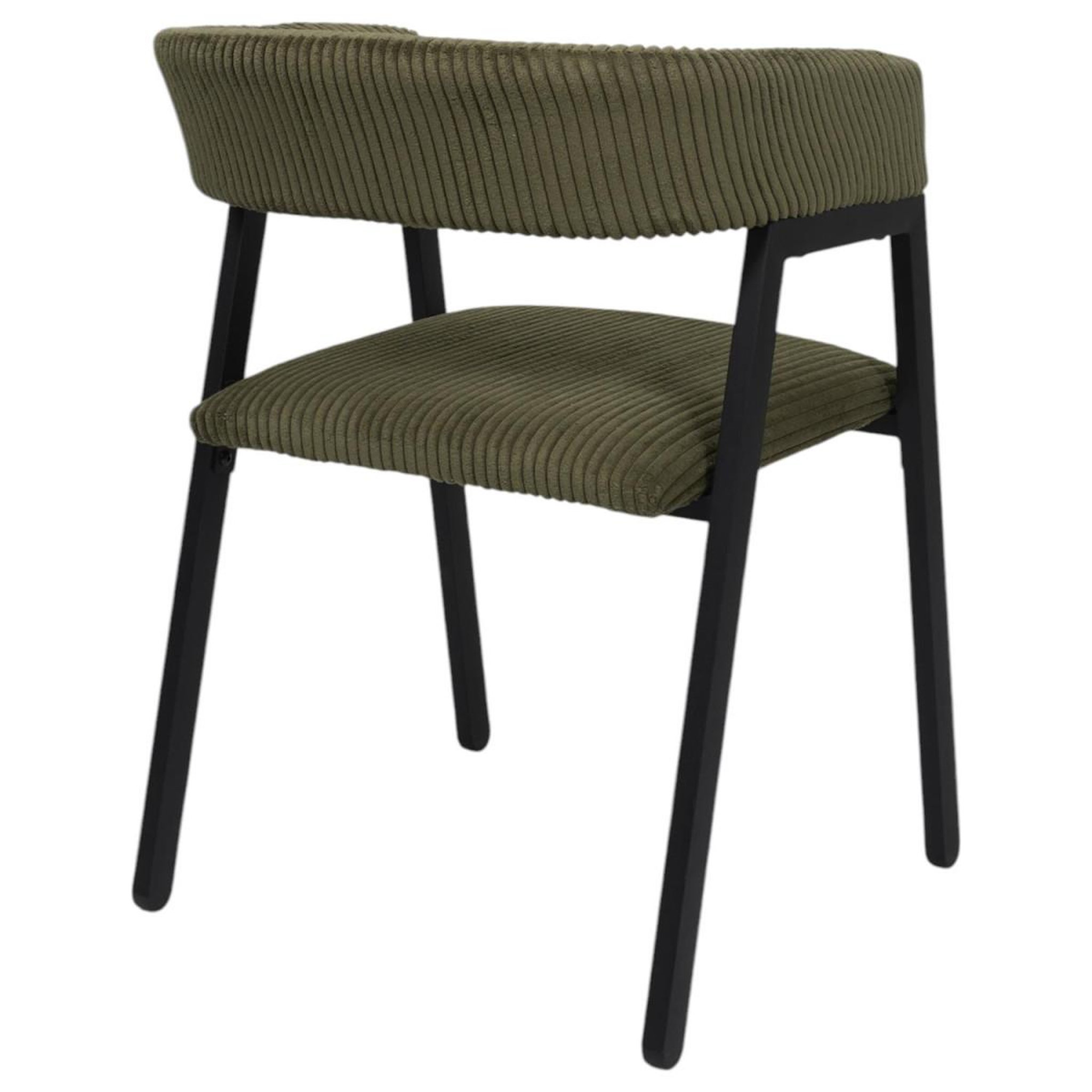Voir la diapositive 5 : The Home Deco Factory Lot de 2 chaises design côtelé  scott  71cm vert