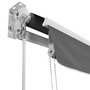 Voir la diapositive 5 : ID MARKET Store banne manuel 3x2 M gris anthracite lambrequin H.1,50 M