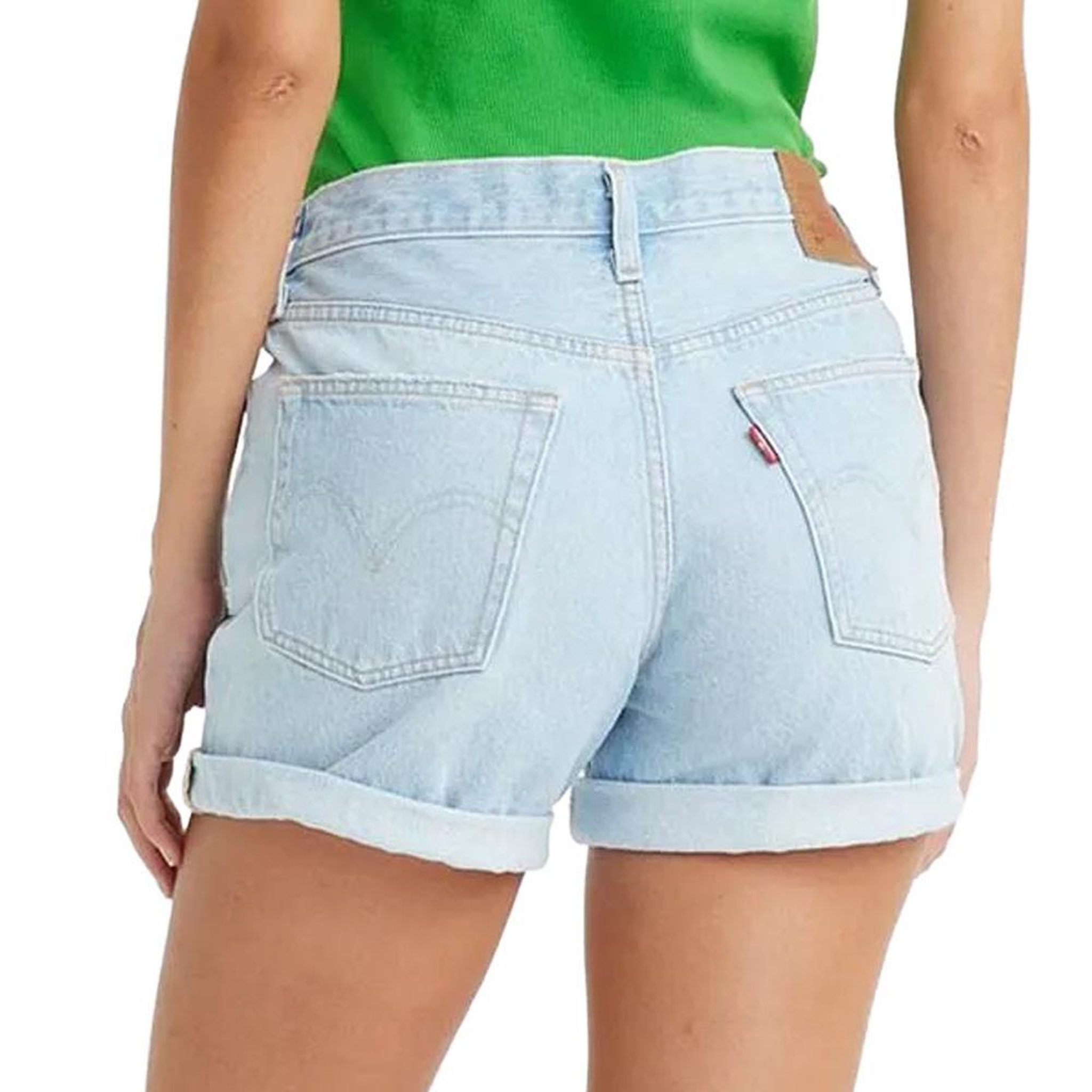 Voir la diapositive 2 : Levi's 501 Short Bleu Clair Femme Levi's Rolled