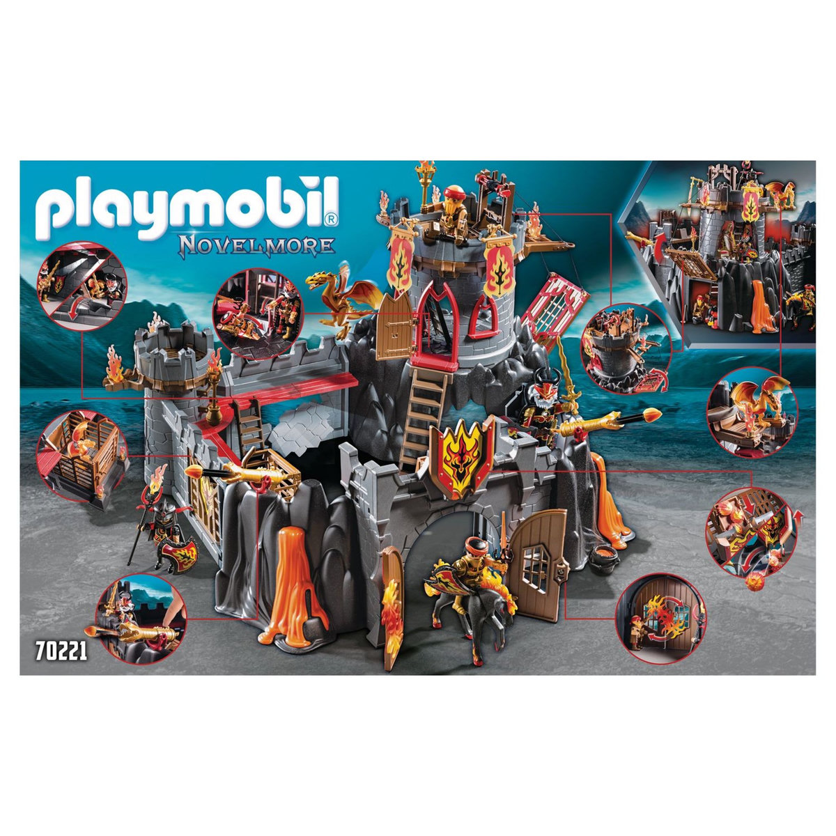 PLAYMOBIL 70221 - Novelmore - Forteresse volcanique des Burnham Raider