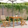 Voir la diapositive 3 : VIDAXL Chaises de jardin lot de 2 beige bois massif d'acacia et rotin