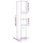 Voir la diapositive 6 : VIDAXL Armoire de bain Sonoma gris 30x30x183,5 cm Bois d'ingenierie