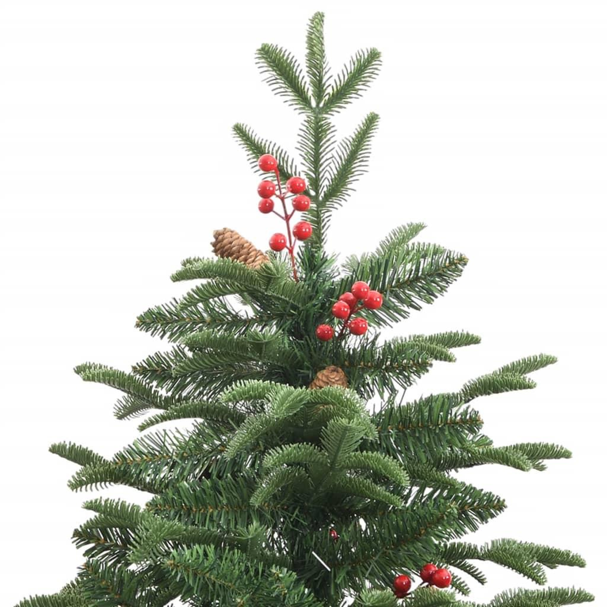 Voir la diapositive 4 : VIDAXL Sapin de Noël artificiel avec pommes de pin et baies 210 cm