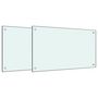 Voir la diapositive 2 : VIDAXL Dosserets de cuisine 2 pcs blanc 70x40 cm verre trempé