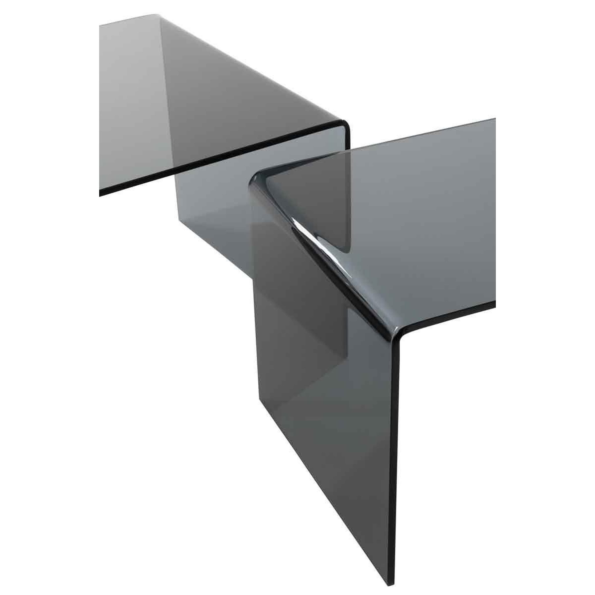 Voir la diapositive 5 : J-LINE Lot de 2 tables gigognes  magda  65cm noir