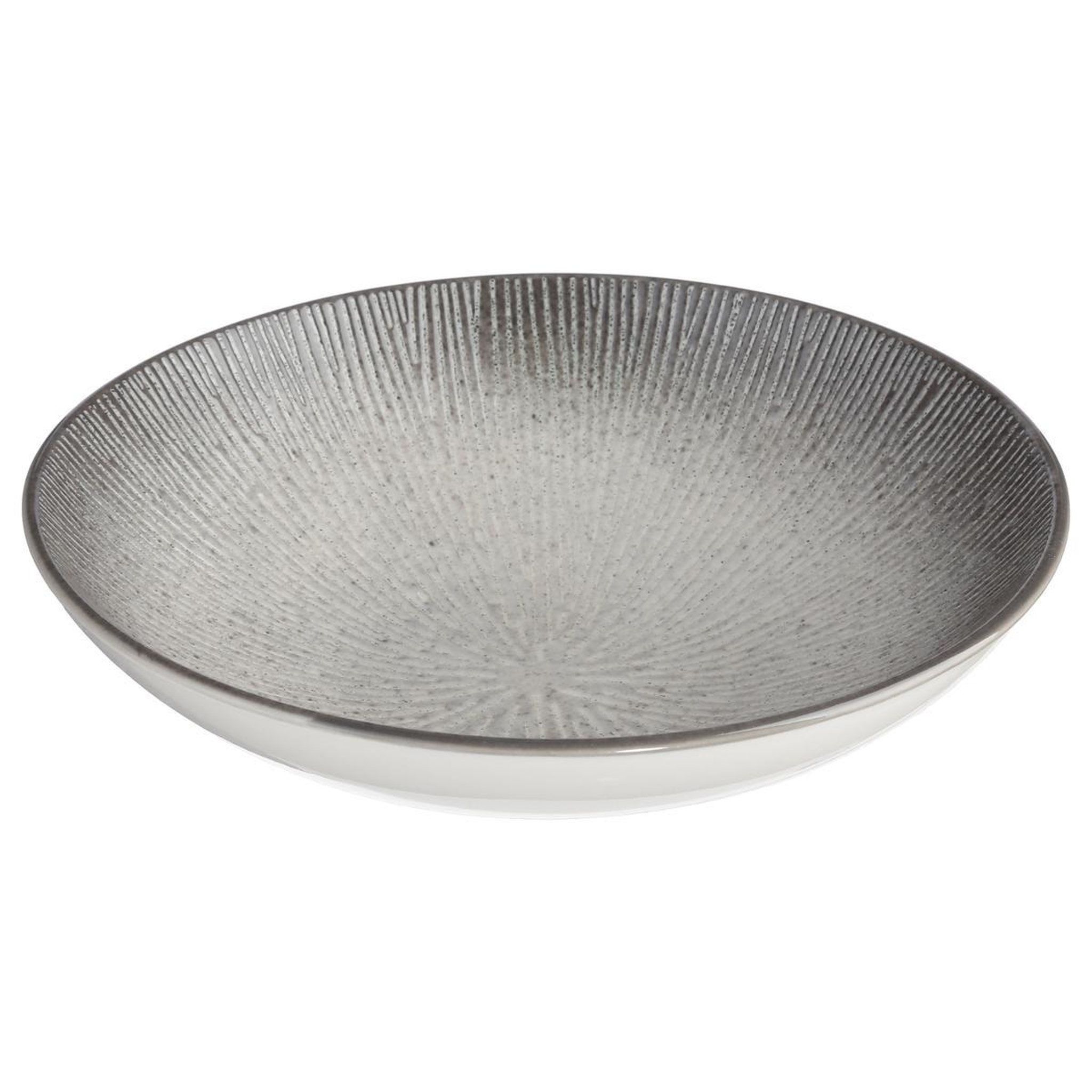 Voir la diapositive 2 : SECRET DE GOURMET Lot de 6 Assiettes Creuses  Atelier  19cm Gris
