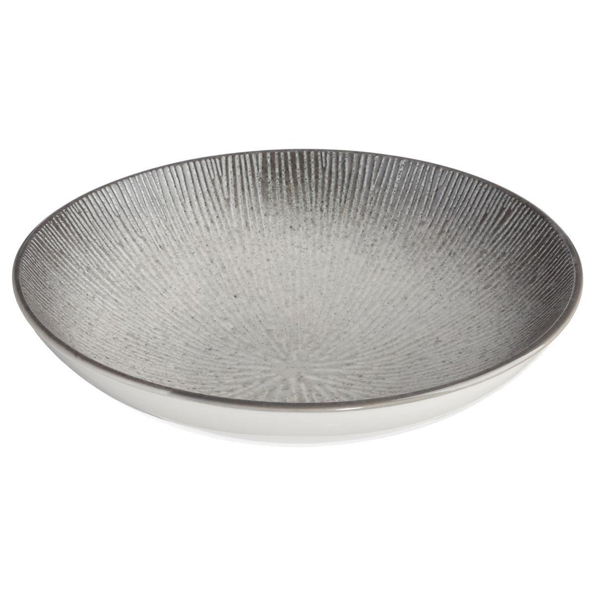 SECRET DE GOURMET Lot de 6 Assiettes Creuses  Atelier  19cm Gris