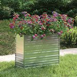 VIDAXL Lit sureleve de jardin 100x40x77 cm Acier galvanise Argente
