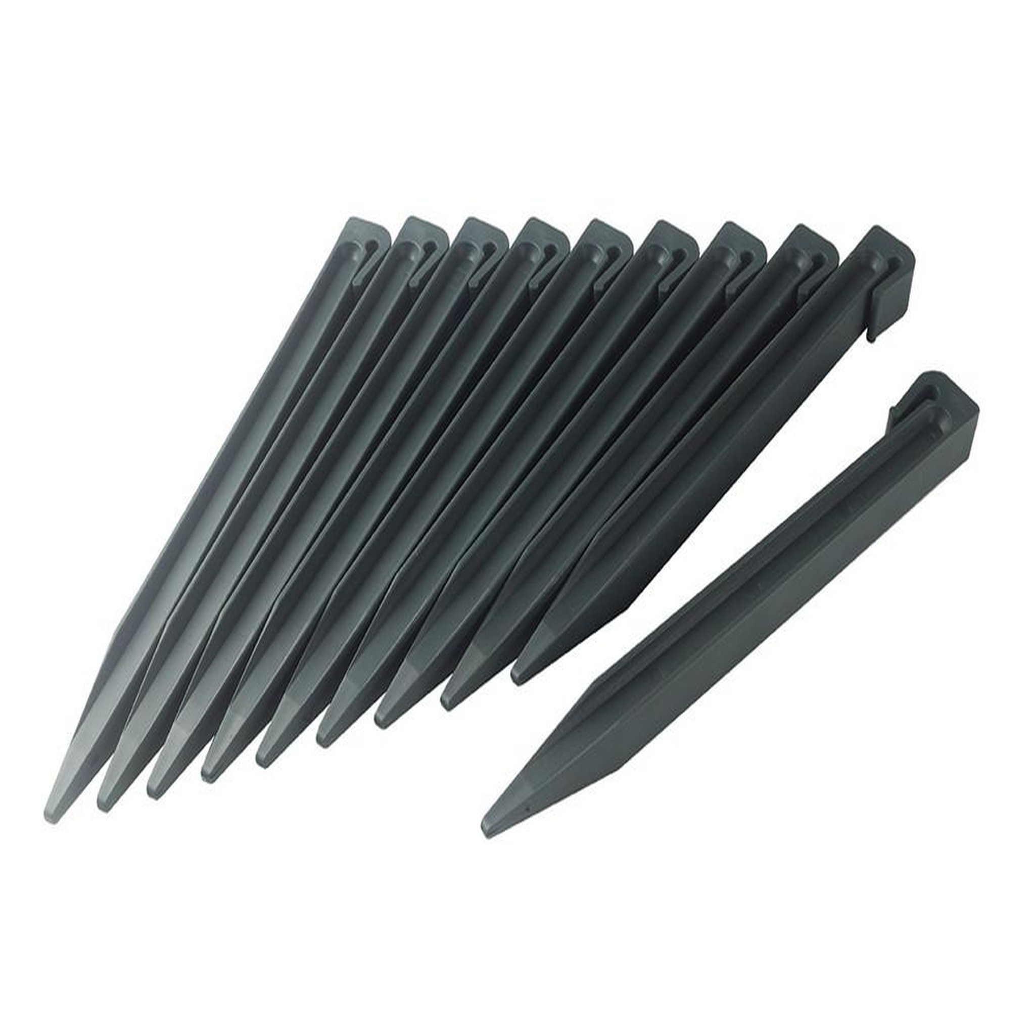 Nortene Lot de 10 piquets d'ancrage Etik Fix vert - PP pour bordure ETIK BORDURA
