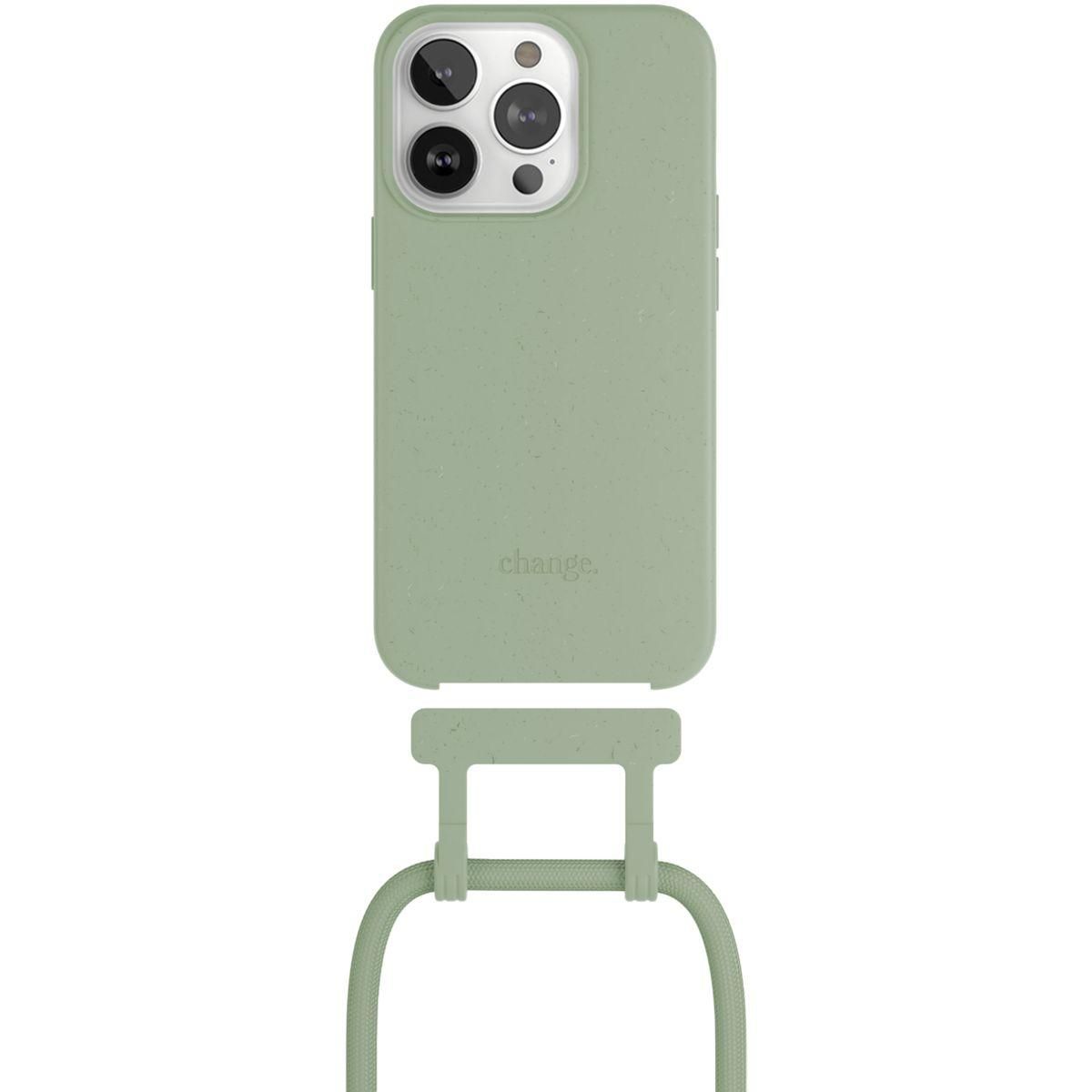 WOODCESSORIES Coque avec cordon iPhone 14 Pro Tour de cou vert