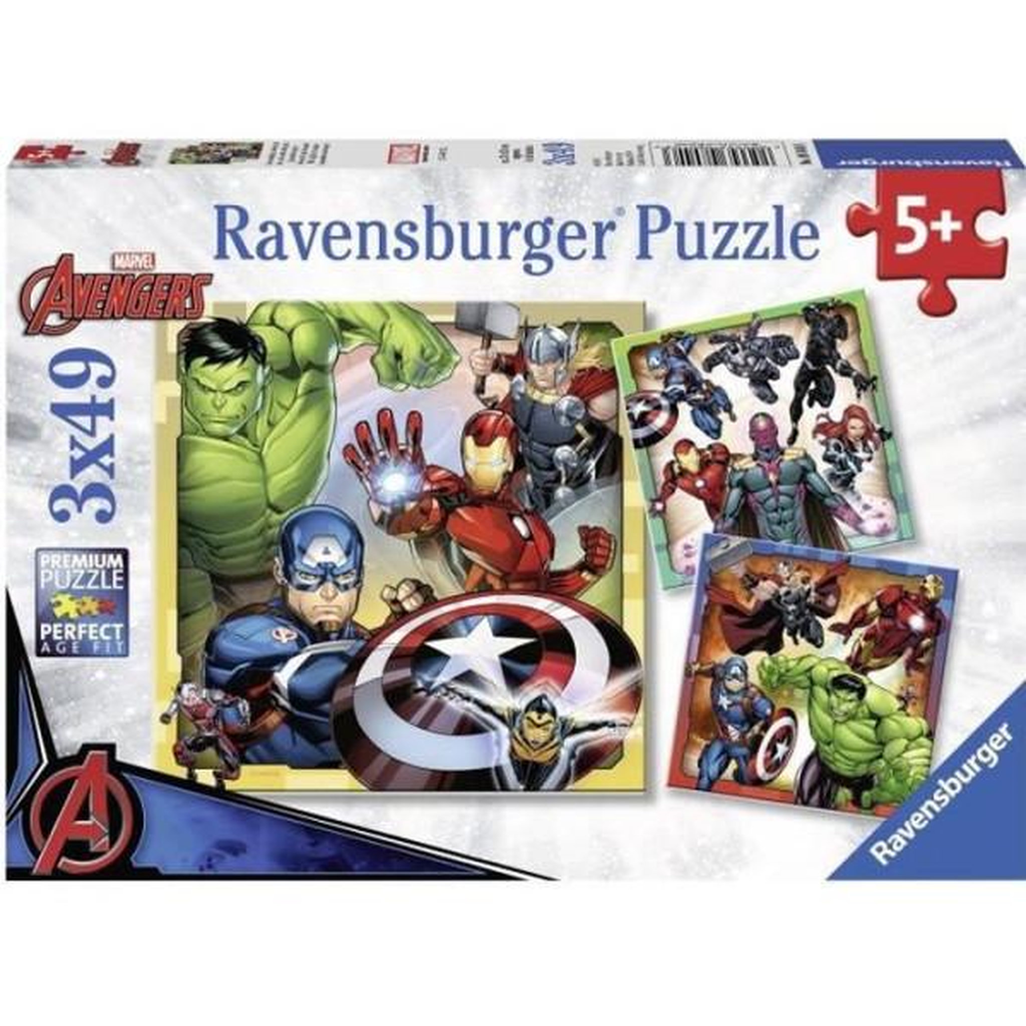RAVENSBURGER Puzzles avengers 3x49 pieces ravensburger pour enfant des 5 ans