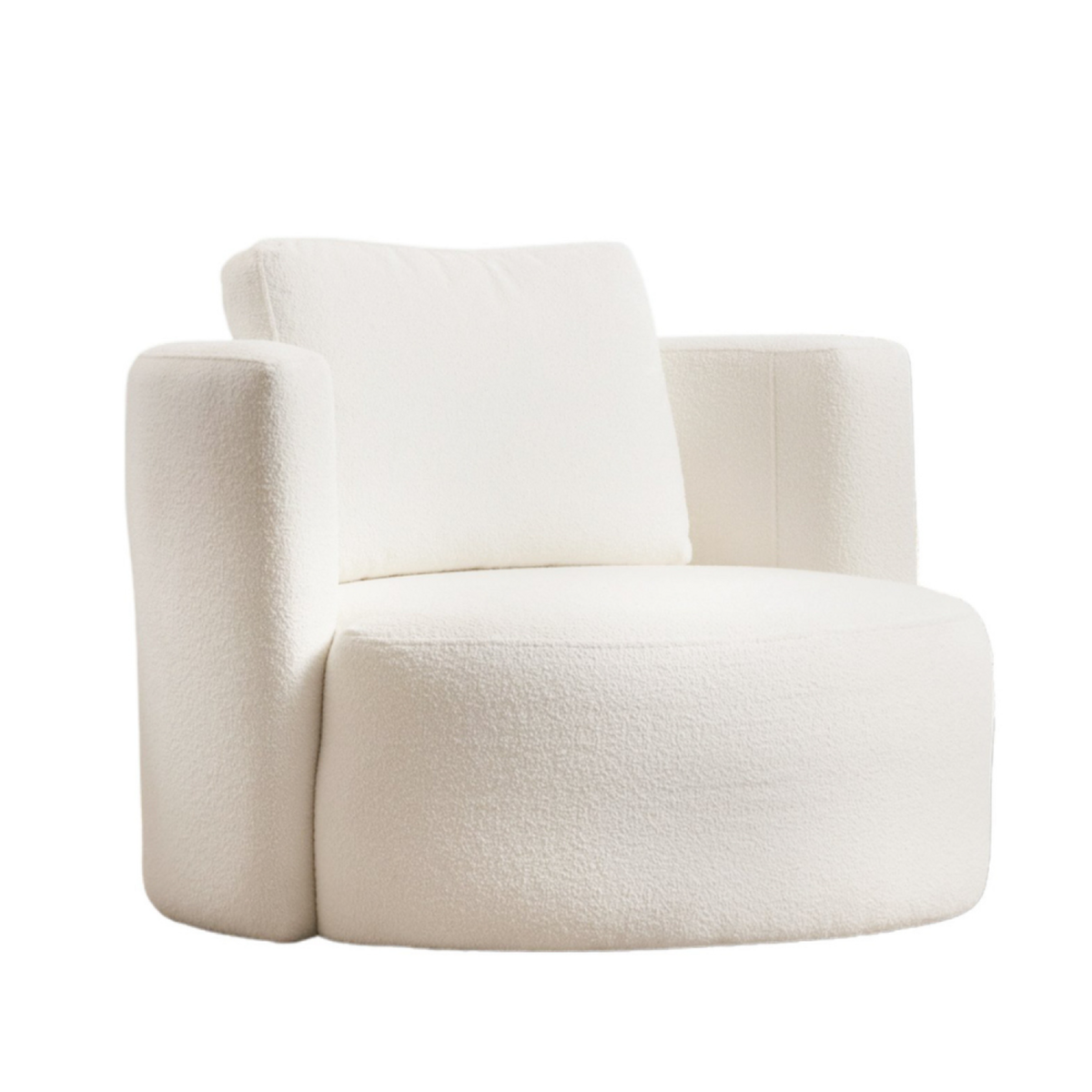 CONCEPT USINE Fauteuil bouclettes couleur crème OLSEN