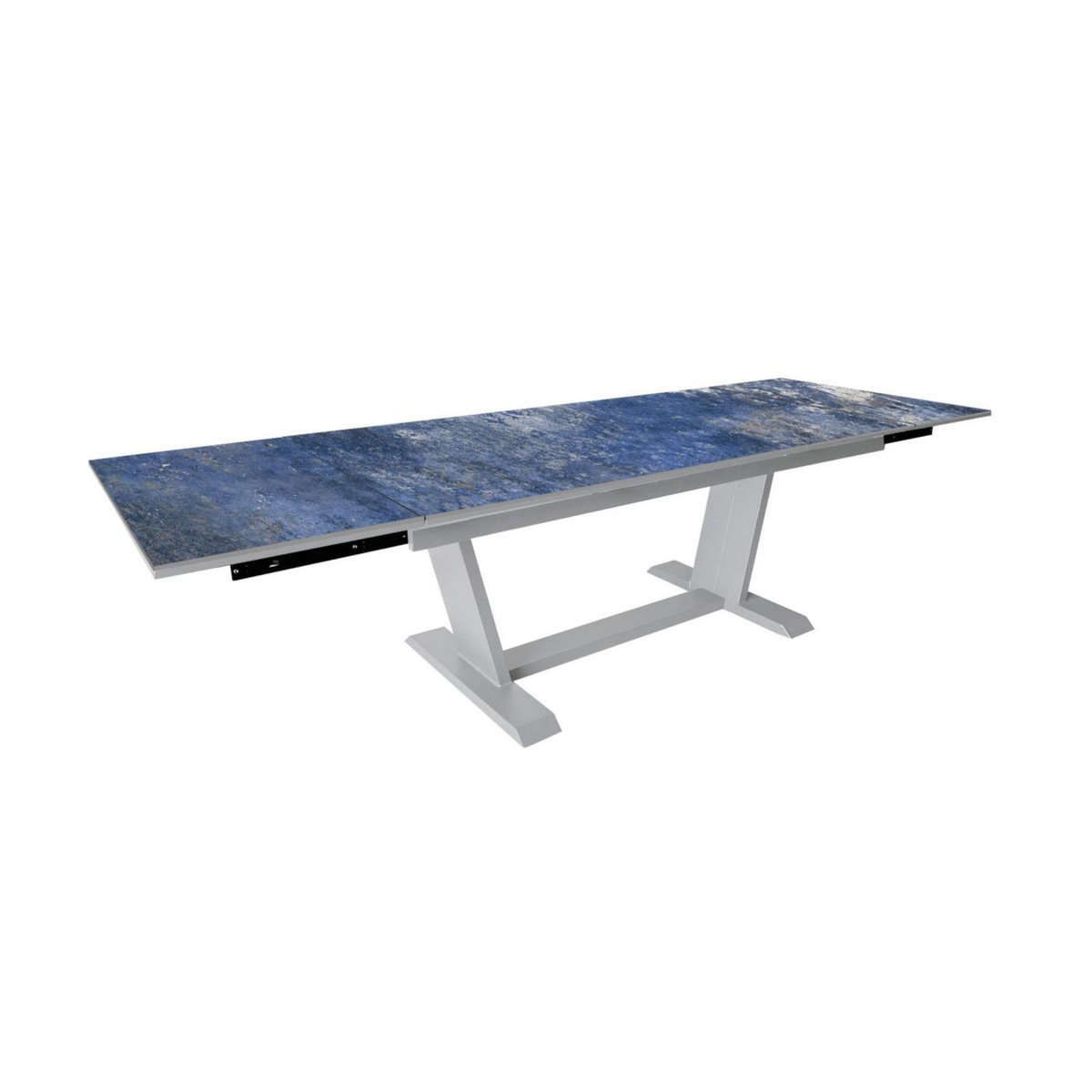 Proloisirs Table de jardin extensible Amber en aluminium/kedra - 180/230/280 x 100 cm - blanc/obérons