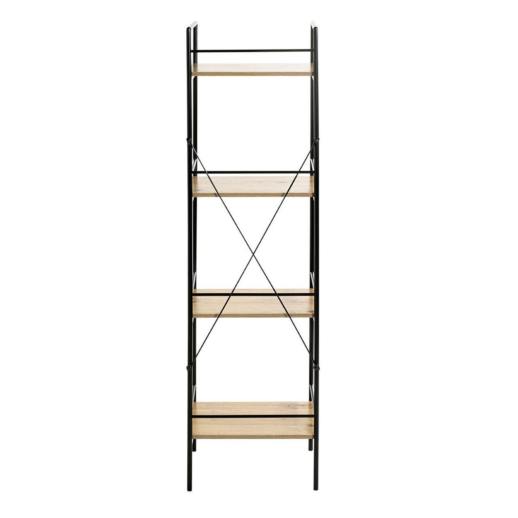 Voir la diapositive 3 : Paris Prix Étagère design 4 niveaux  edgar  130cm naturel & noir