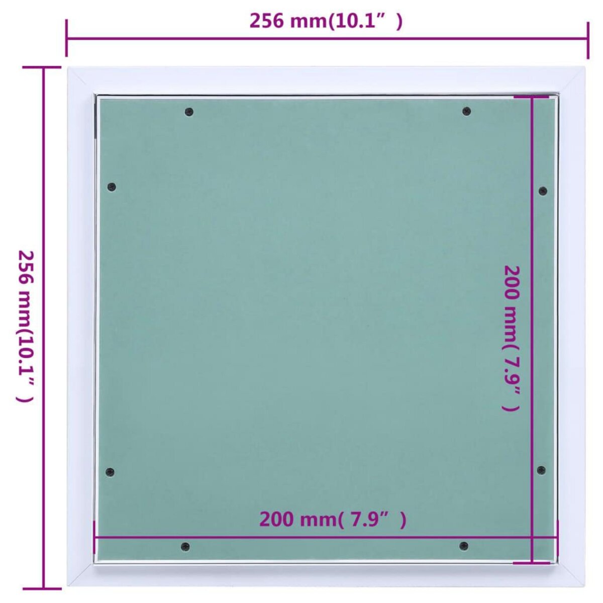 VIDAXL Panneau d'acces Cadre en aluminium plaque de platre 200x200 mm
