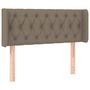 Voir la diapositive 2 : VIDAXL Tete de lit avec oreilles Taupe 93x16x78/88 cm Tissu