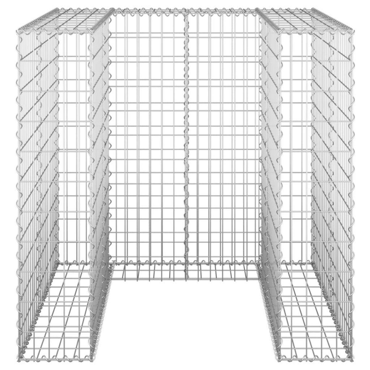 VIDAXL Mur en gabion pour poubelle Acier galvanise 110x100x110 cm