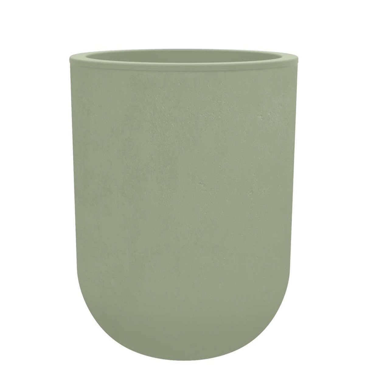 Eda Pot de fleurs rond Basalt Up - Ø 50 x 46 cm - 67 L - Vert amande - Eda