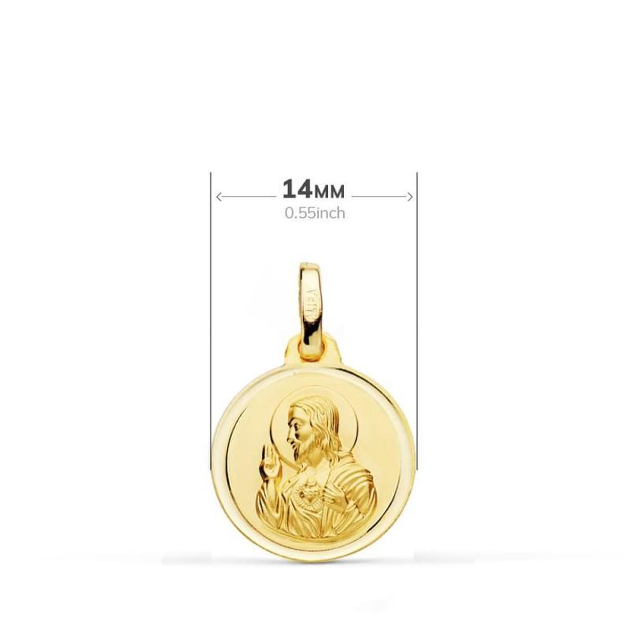 Voir la diapositive 2 : L'ATELIER D'AZUR Collier - Médaille Scapulaire Or Jaune - Chaîne Dorée