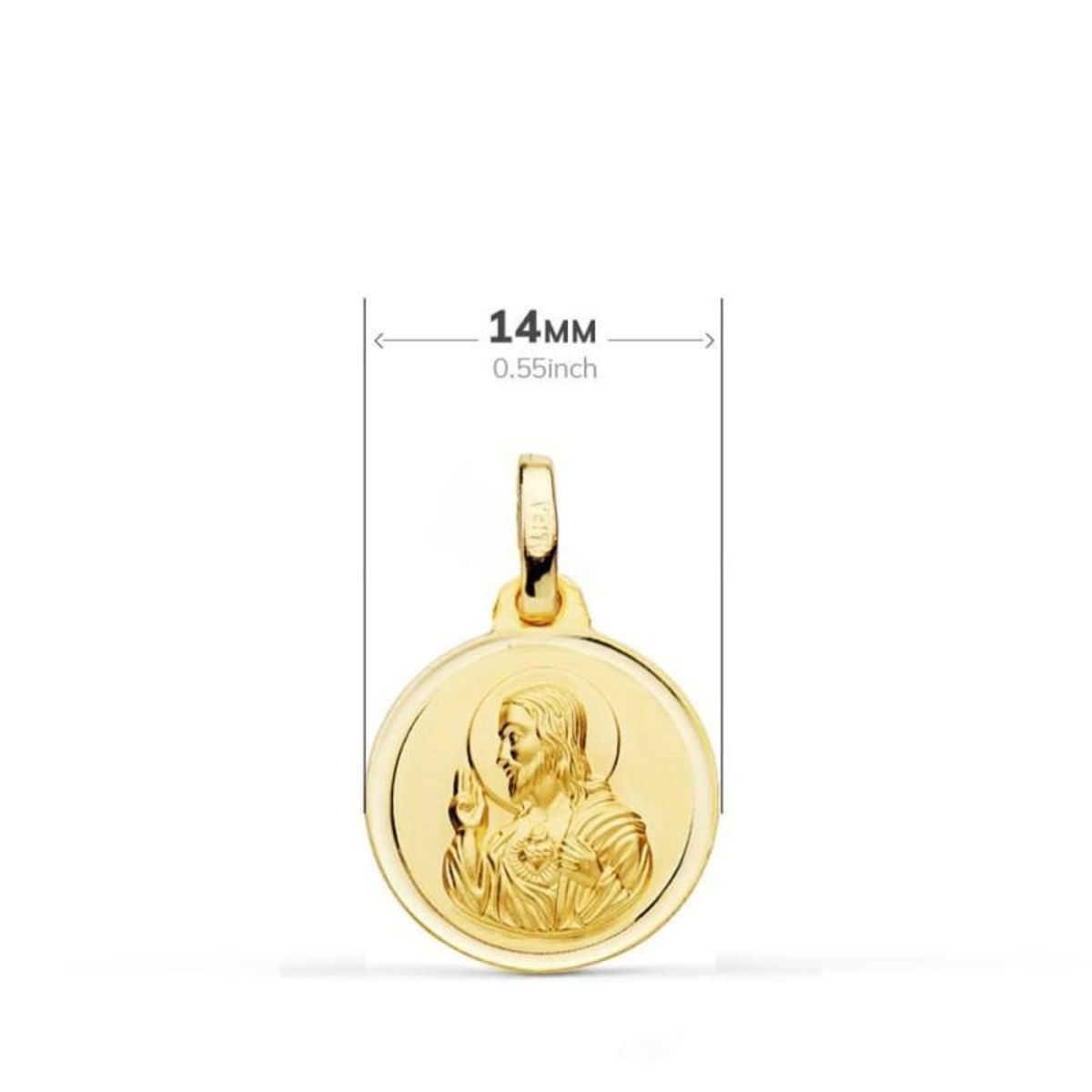 L'ATELIER D'AZUR Collier - Médaille Scapulaire Or Jaune - Chaîne Dorée