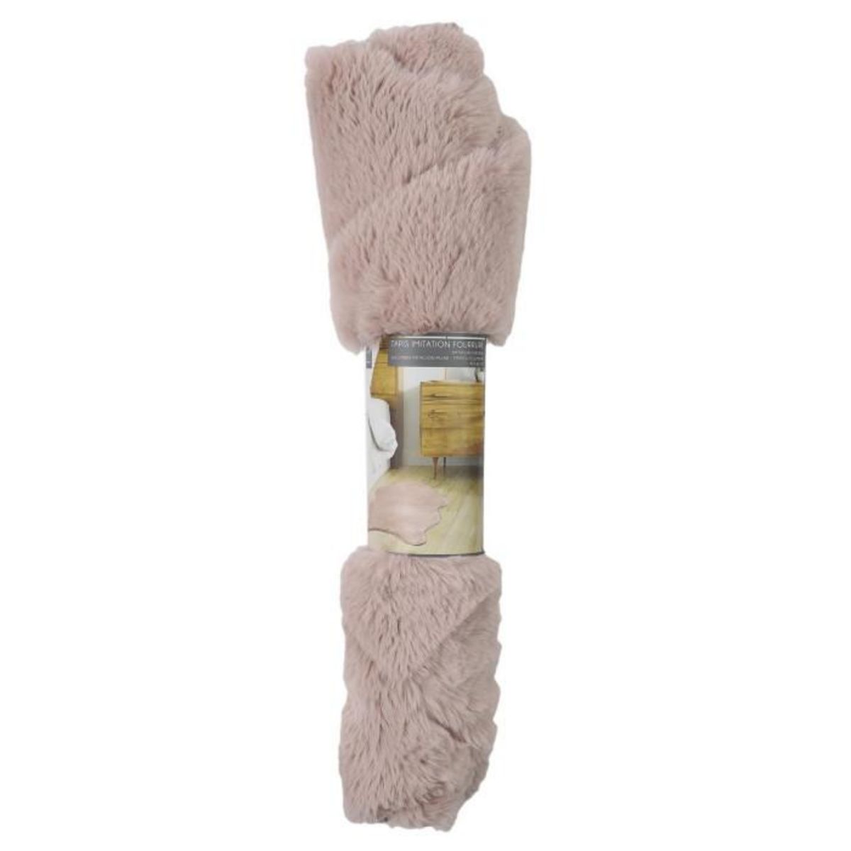 Paris Prix Tapis Imitation Fourrure  Kazan  60x90cm Rose