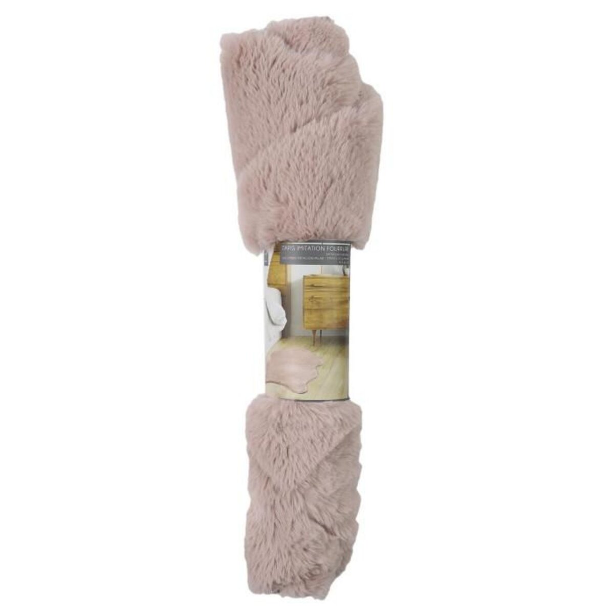 Paris Prix Tapis Imitation Fourrure  Kazan  60x90cm Rose