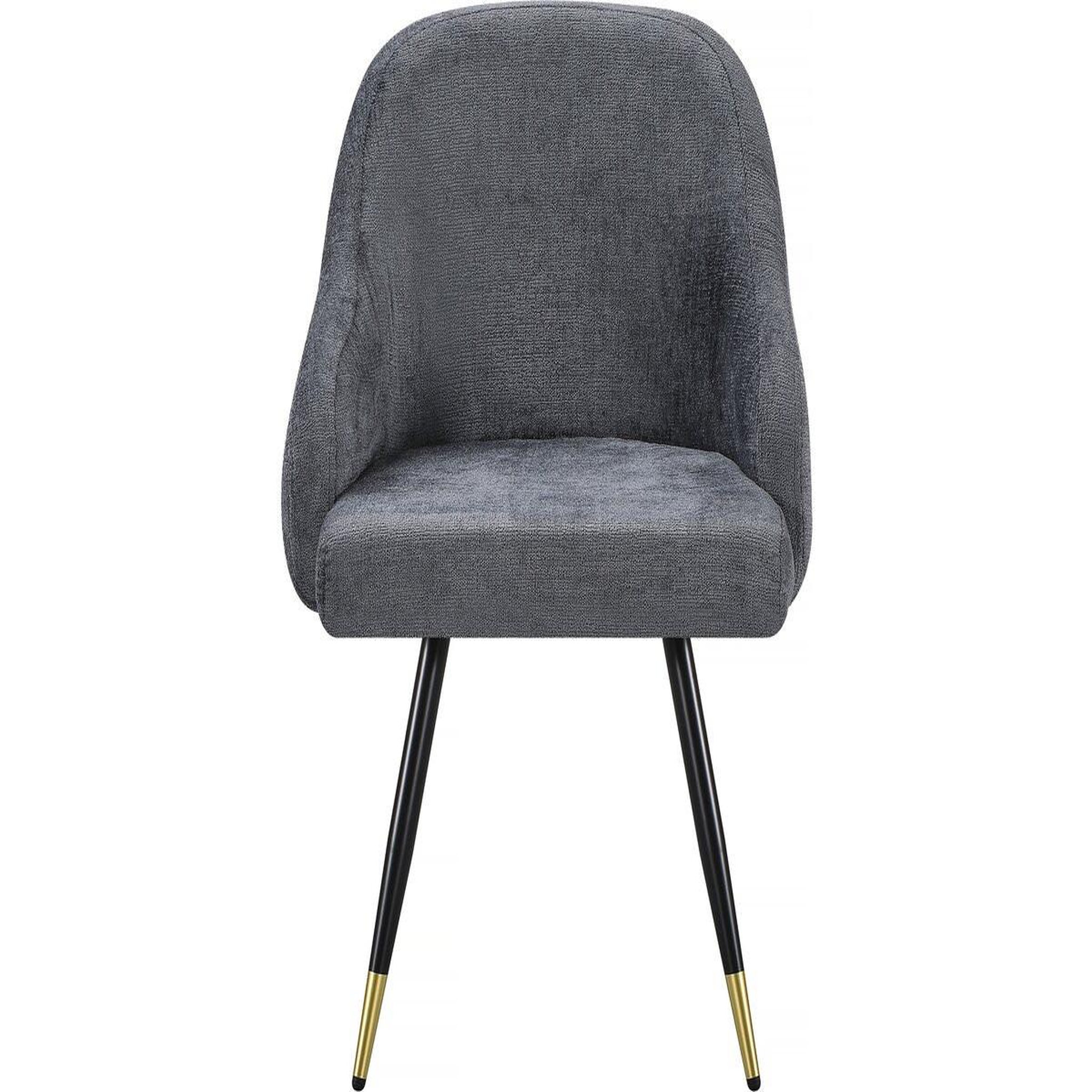 Voir la diapositive 4 : Habitat et Jardin Lot de 2 chaises en tissu  harmony  - 54 x 57 x 90 cm - gris