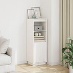 VIDAXL Buffet haut Blanc 37x34x110 cm Bois massif de pin