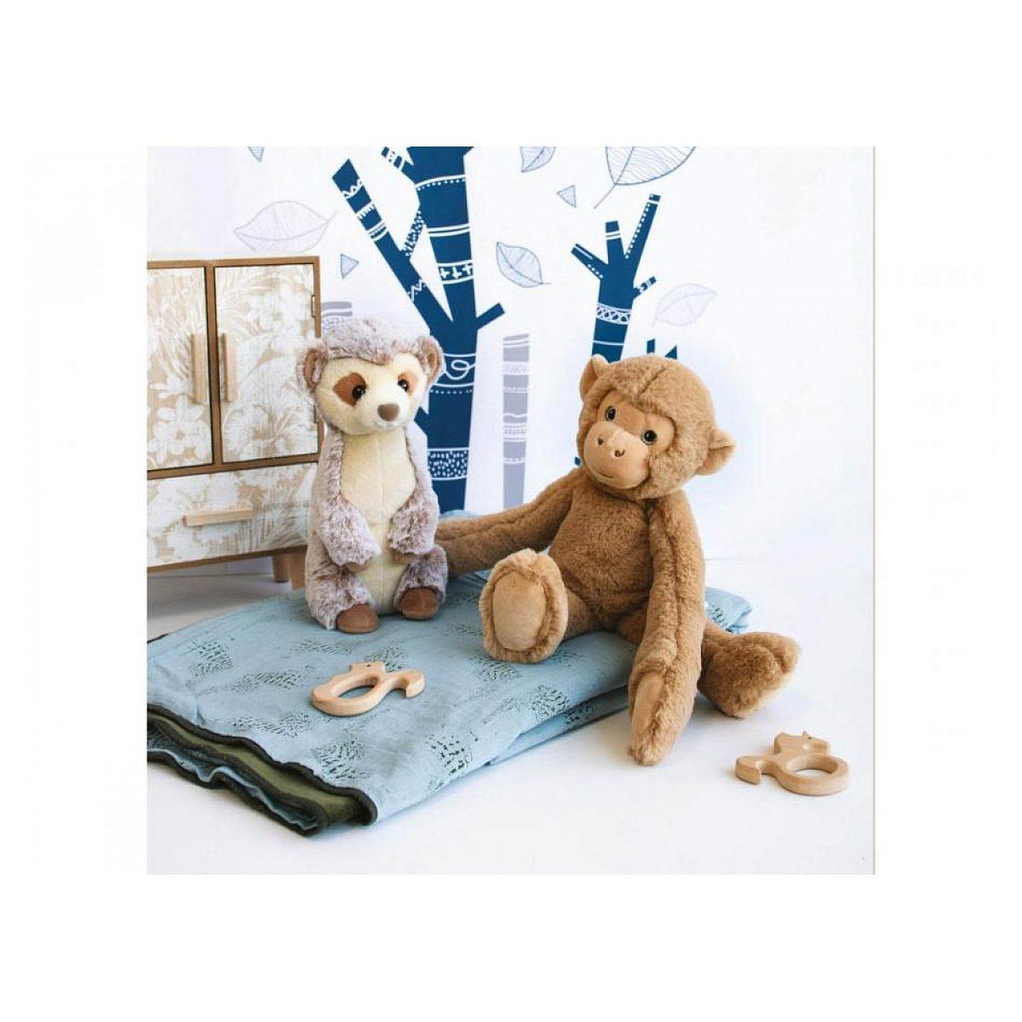 Voir la diapositive 2 : Histoire D'Ours Peluche suricate beige - 25 cm ho2954