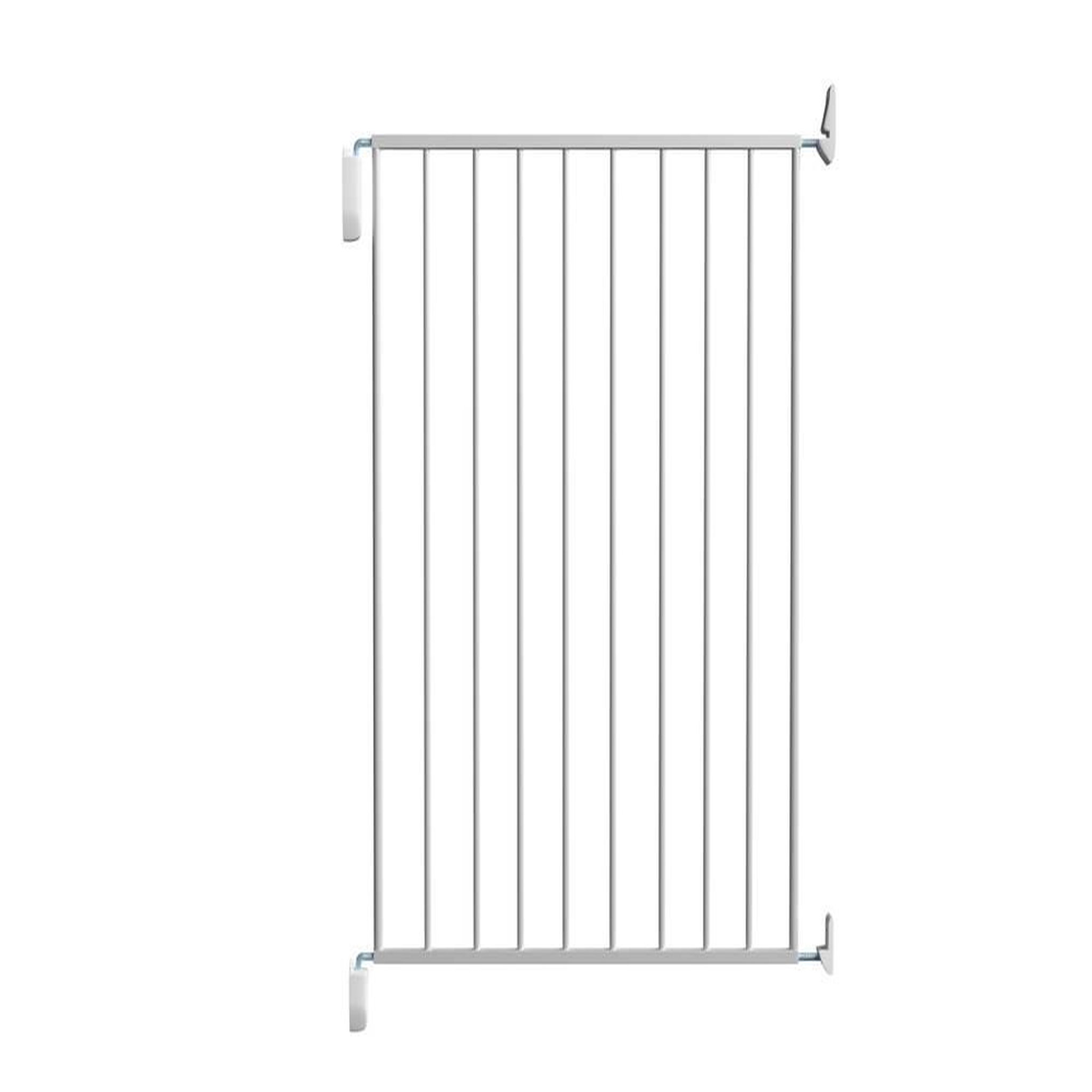 Voir la diapositive 1 : CENTRALE BRICO Barrière métal Rick, pivotante, simple cadre, 67-73cm, hauteur 73cm