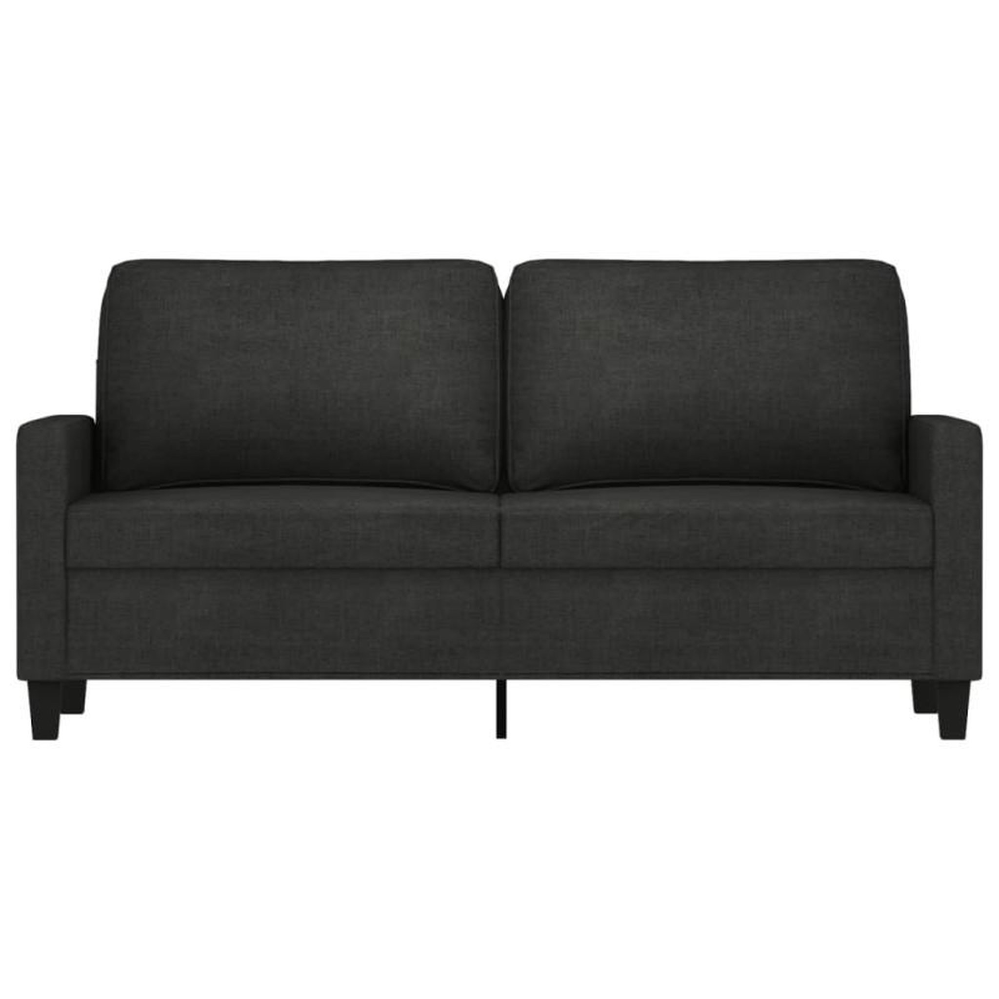 Voir la diapositive 3 : VIDAXL Canapé à 2 places Noir 140 cm Tissu