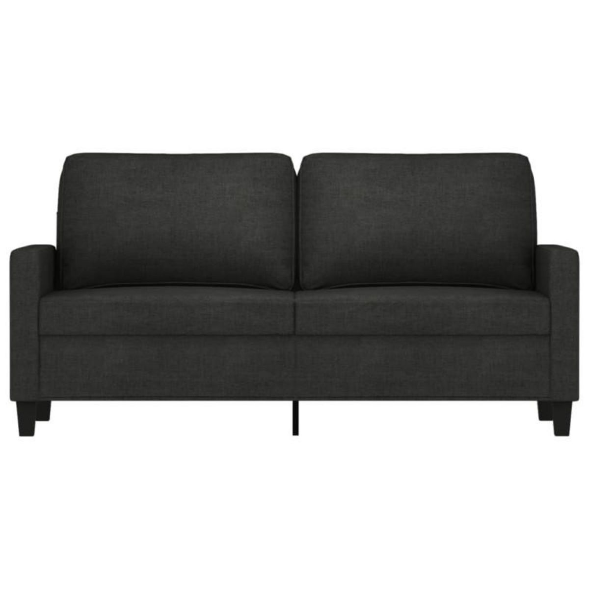 VIDAXL Canapé à 2 places Noir 140 cm Tissu
