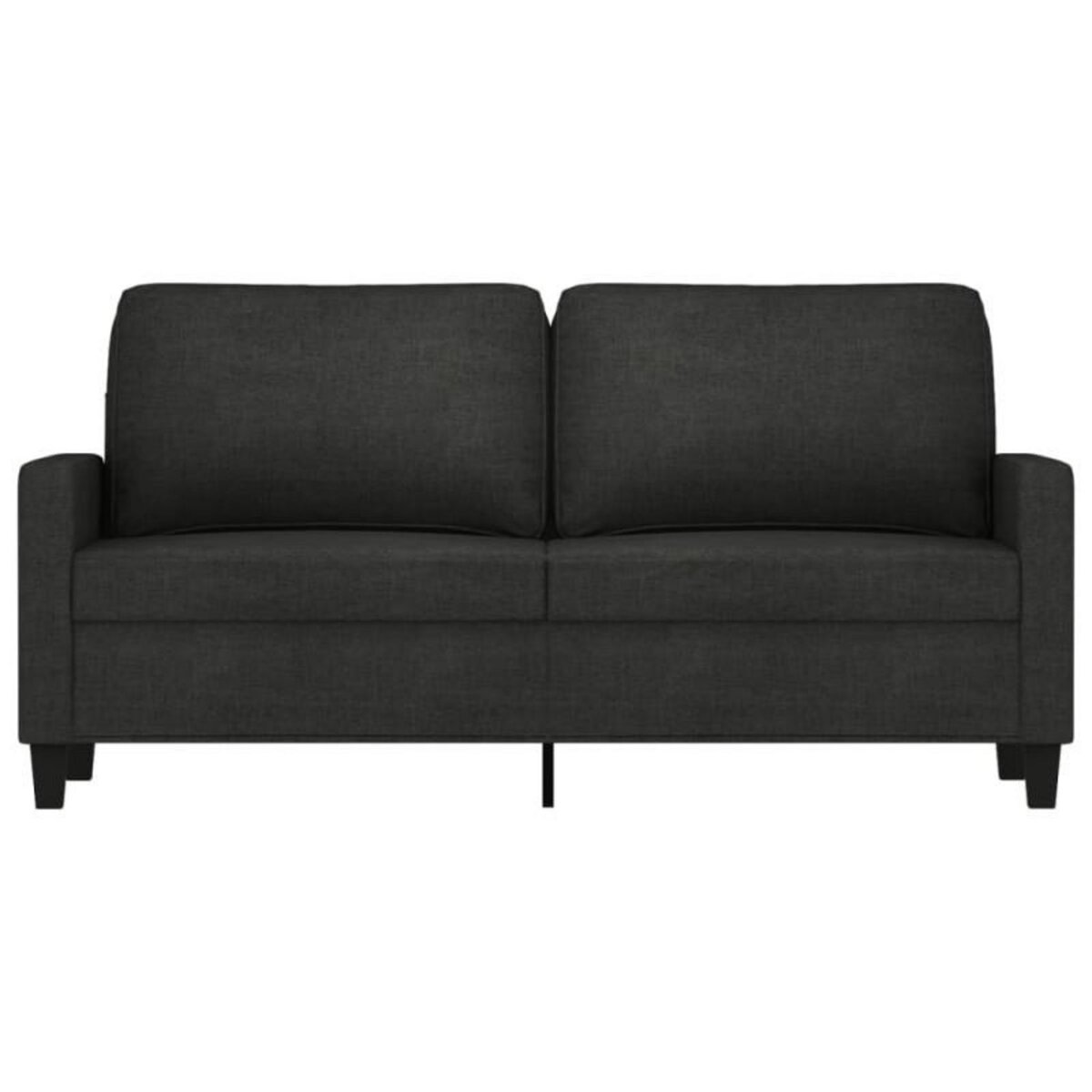 VIDAXL Canapé à 2 places Noir 140 cm Tissu