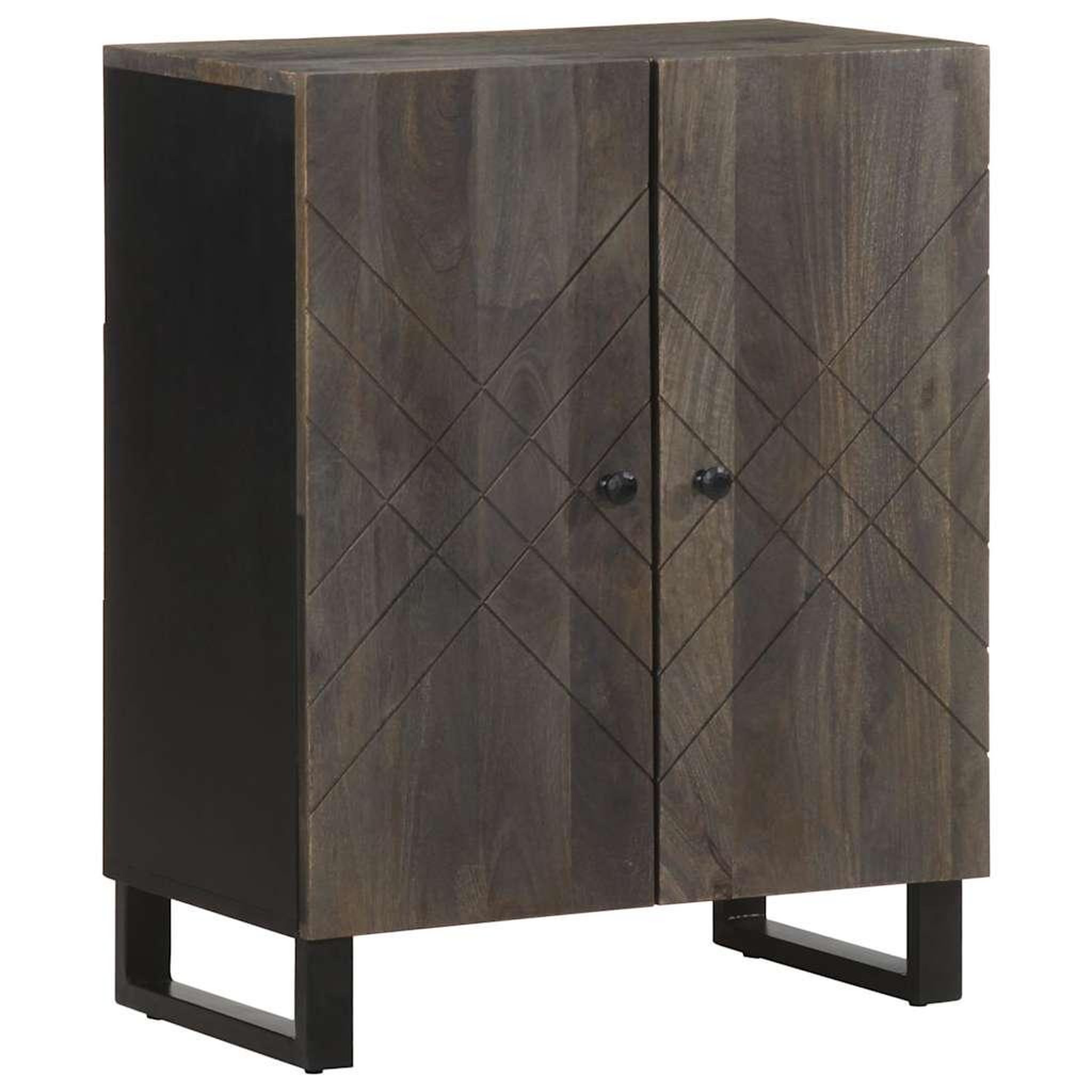 Voir la diapositive 2 : VIDAXL Buffets 3 pcs noir 60x33x75 cm bois massif de manguier