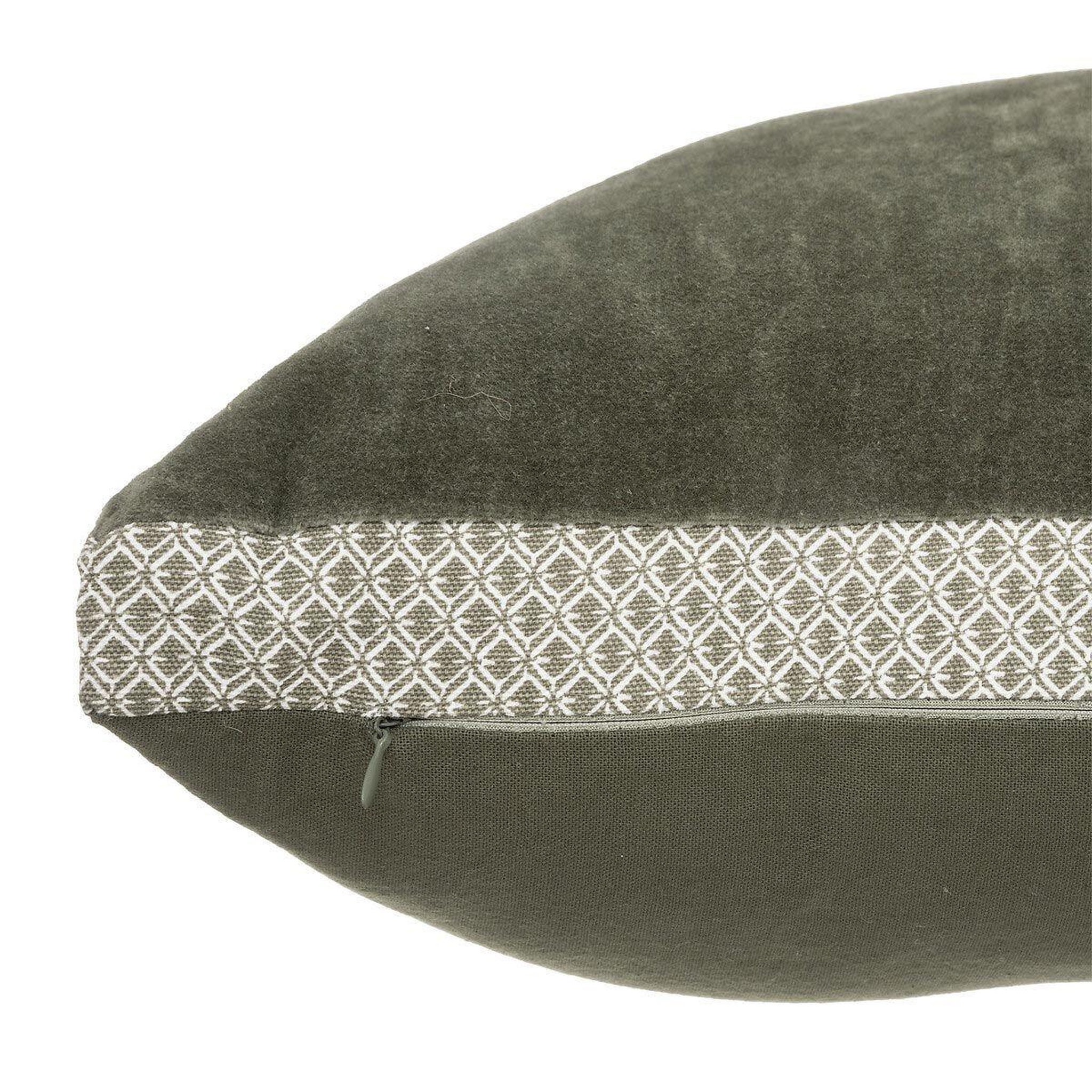 Voir la diapositive 2 : ATMOSPHERA Coussin déco déhoussable  otto  55x55cm kaki
