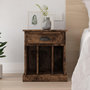 Voir la diapositive 1 : VIDAXL Table de chevet chene fume 43x36x50 cm