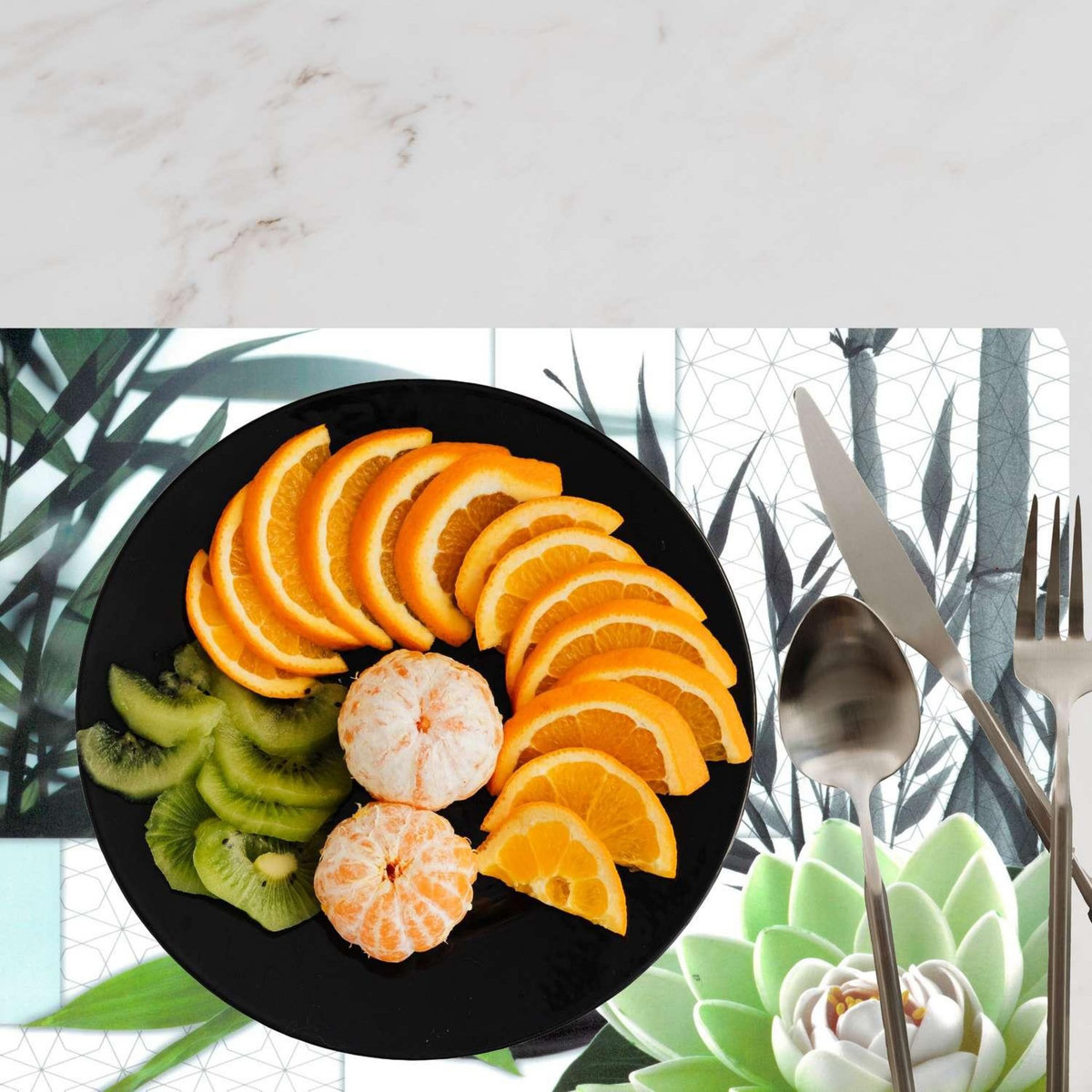 HABITABLE Lot de 6 sets de table Nenu - 28 x 43 cm - Vert