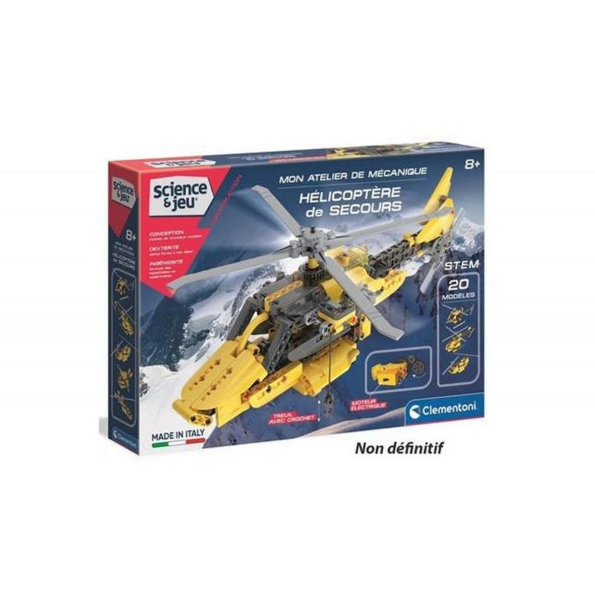 CLEMENTONI Jeu de construction Clementoni Hélicoptère de secours