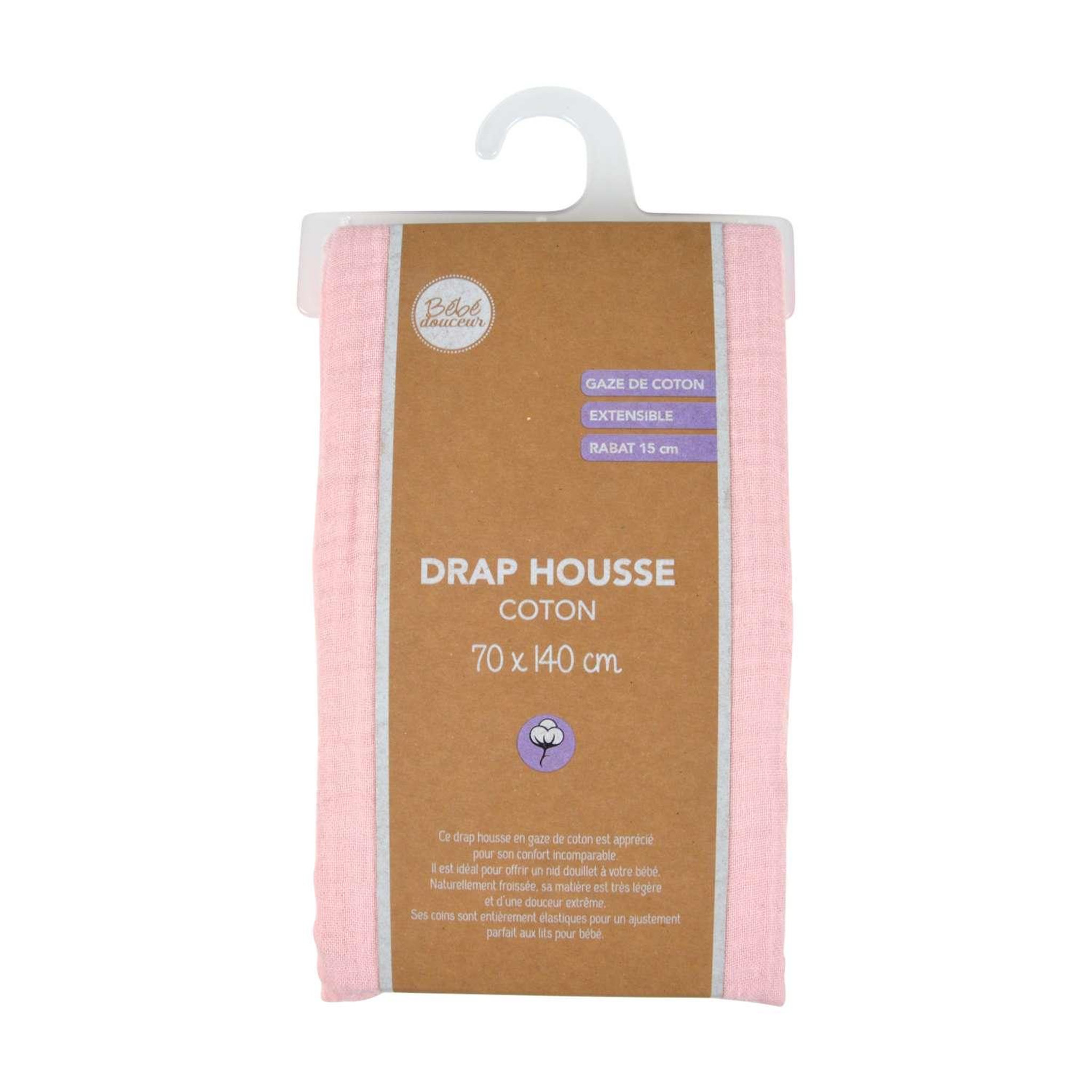 Voir la diapositive 2 : BEBE DOUCEUR Drap housse en gaze de coton - 100% Coton
